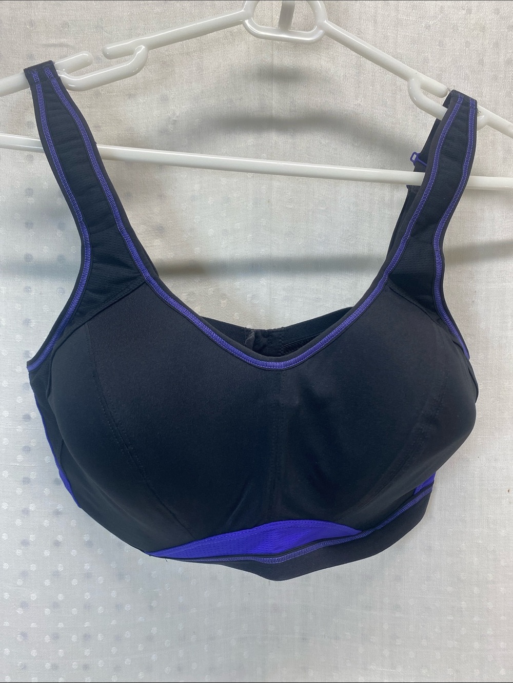 Freya Active Black Sports Bra with Purple Trim Size 34G